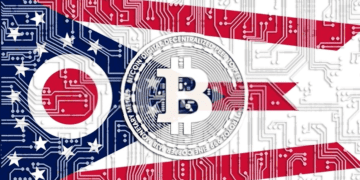 Ohio-Flag-Bitcoin-Logo