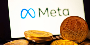 Meta Logo with Bitcoin