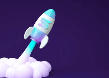 Solana-Logo-on-a-Rocket