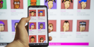 CryptoPunks on phone