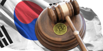 South-Korea-Flag-with-Bitcoin-and-Gavel