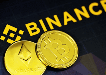 Binance Logo with Bitcoin and Ethereum