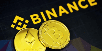 Binance Logo with Bitcoin and Ethereum