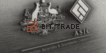 Bit trade logo with ASIC Logo behind it