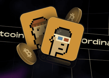 Bitcoin Ordinals Text with some NFTs on top