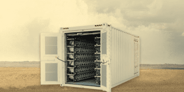 Bitmain Equipment in Shipping Container