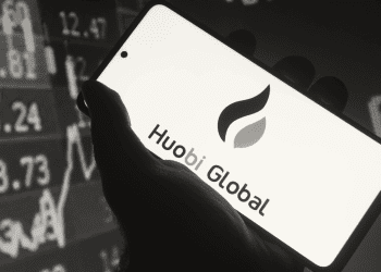 Huobi Global Logo on Phone