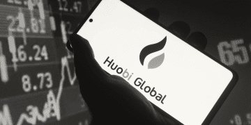 Huobi Global Logo on Phone