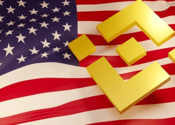 Binance.US Logo with American Flag
