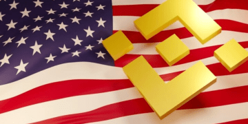 Binance.US Logo with American Flag