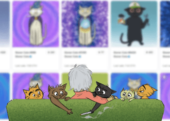 Stoner Cats on Opensea with logo on top