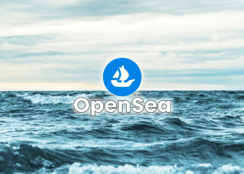 Opensea Logo in Sea