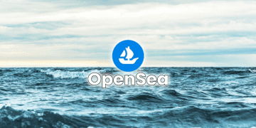 Opensea Logo in Sea