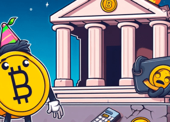 Cartoon Depicting Bankruptcy for Crypto