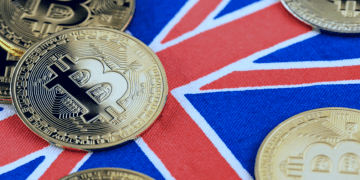 UK Flag Bitcoin