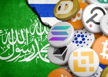 Hamas Flag with Crypto Coins