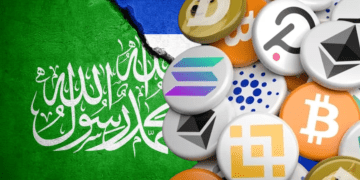 Hamas Flag with Crypto Coins