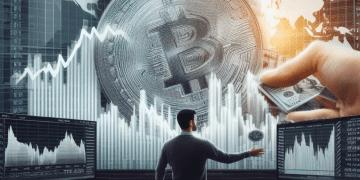 Bitcoin with Investor Greyscale Background