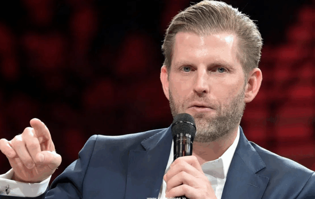 Eric Trump Says Banks That Refuse to Get on Board with Crypto Are Basically Signing Their Own Death Certificates