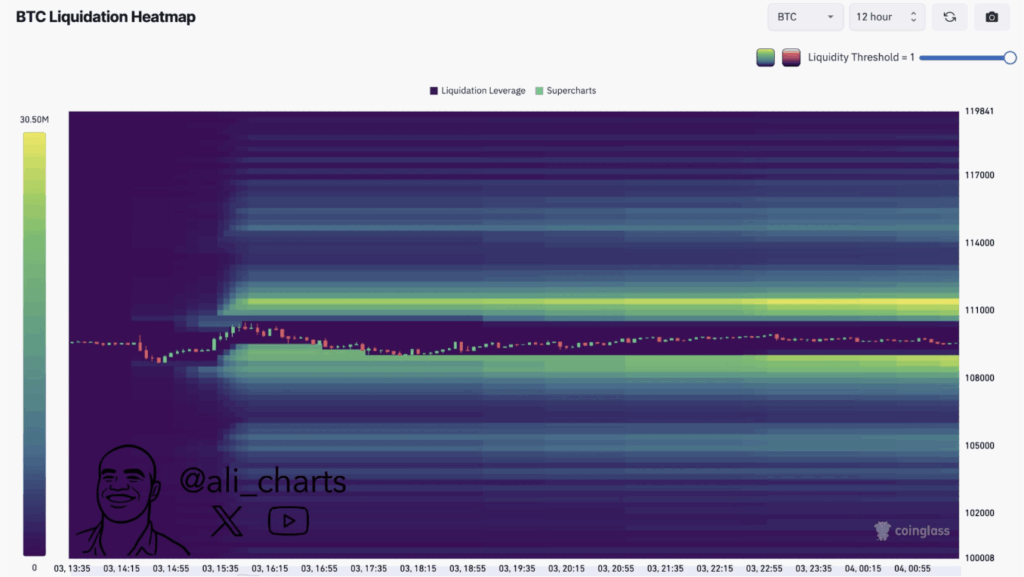 Bitcoin Btc Liquidation Heatmap