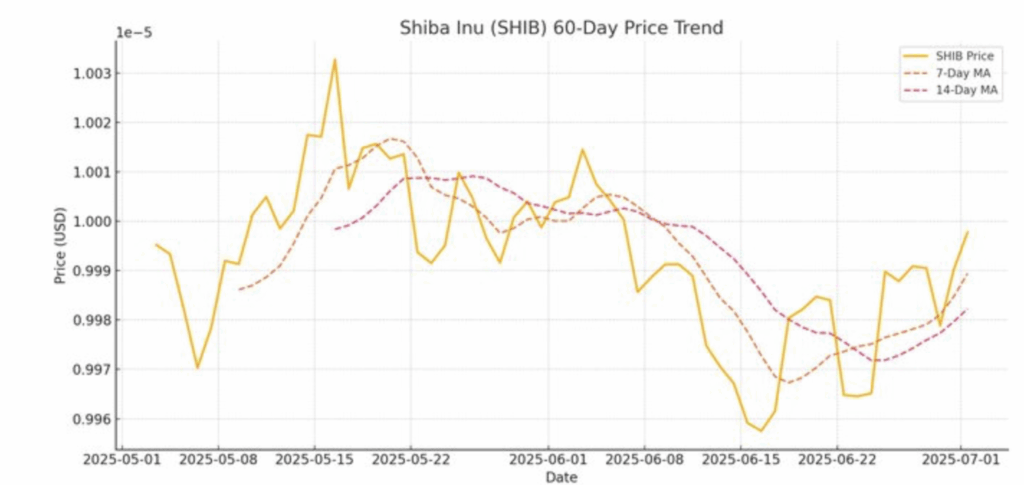 Shiba Inu Shib 60 Day Price Trend