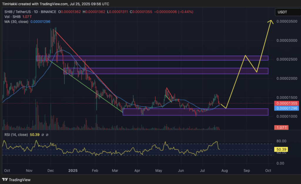Shiba Inu Shib Price Analysis