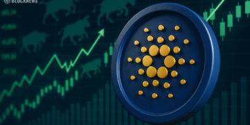 Cardano ADA coin with bullish price charts signaling potential short squeeze above $0.90.