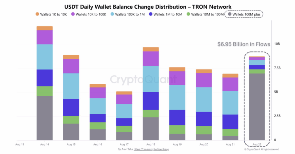 Tron Usdt Daily Wallet Balance Change