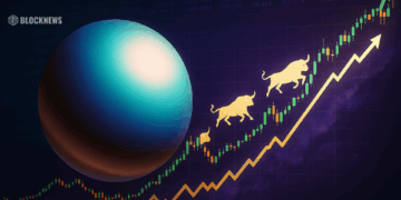 Zora crypto sphere with bullish charts and rising trend lines showing explosive token growth.