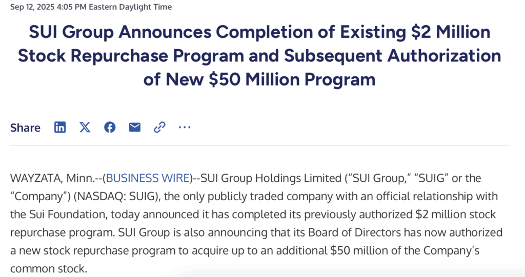 Sui Group Buyig More Sui