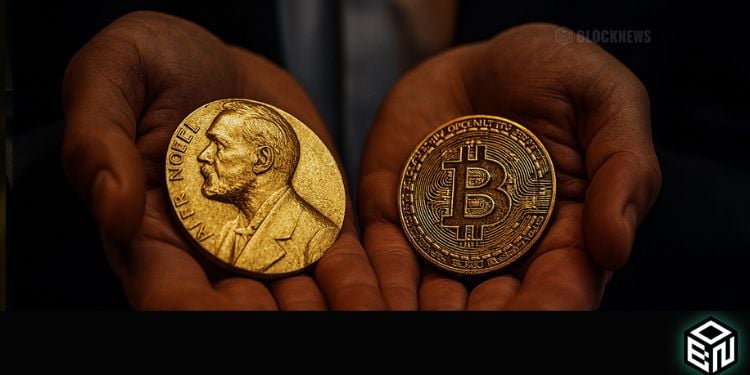 Bitcoin Advocate María Machado Wins Nobel Peace Prize for Championing Financial Freedom
