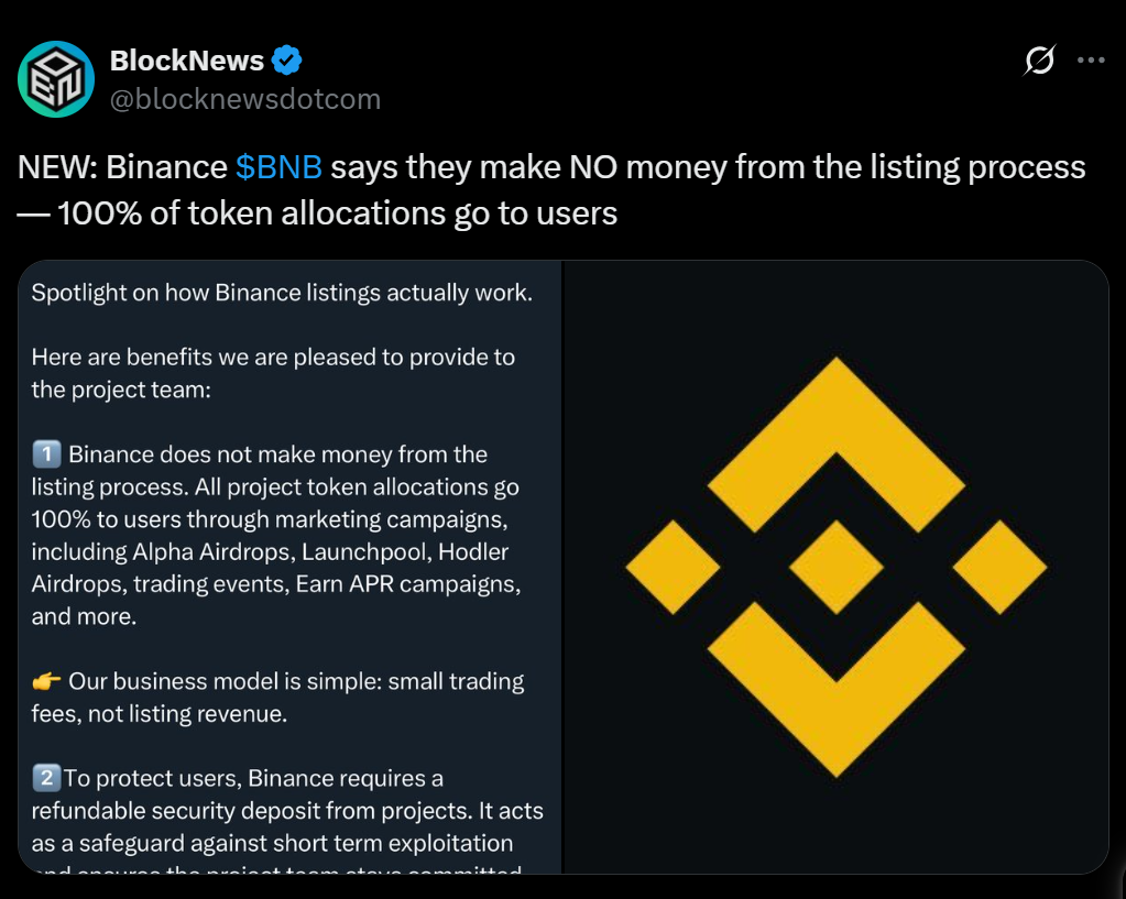 Binance Rejects Itemizing Bribery Claims, Calls Allegations “False and Defamatory” — Right here Is the Full Story – BlockNews