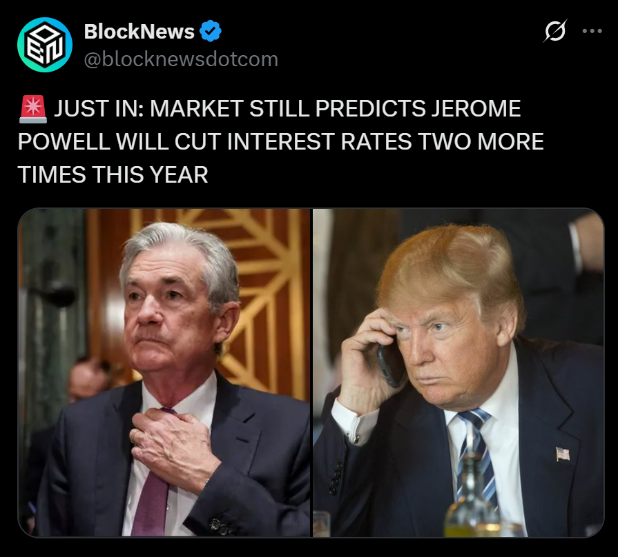 Markets Pricing Two Interest Rate Cuts from Fed Jerome Powell Heres What to Expect Next for Crypto and Stocks