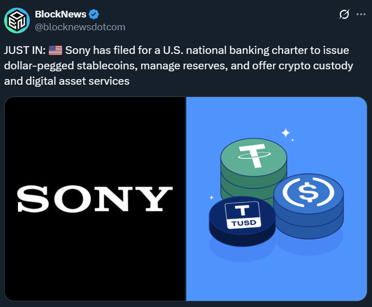 What Happened in Crypto Today October 16 Interest Rate Cut Updates and Sony Entering the Stablecoin Market