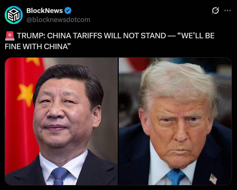 Trump Admits 100 Tariffs on China Cant Last but Says Hell Still Meet Xi Soon