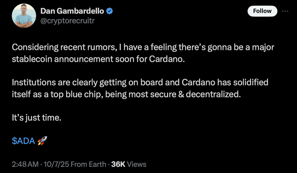 Cardano Stablecoin Market at M however Group Awaits Large Breakthrough – BlockNews