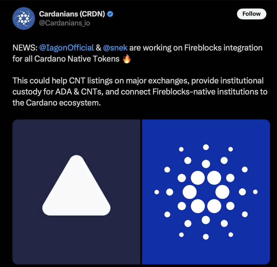 Ada Fireblock Integration