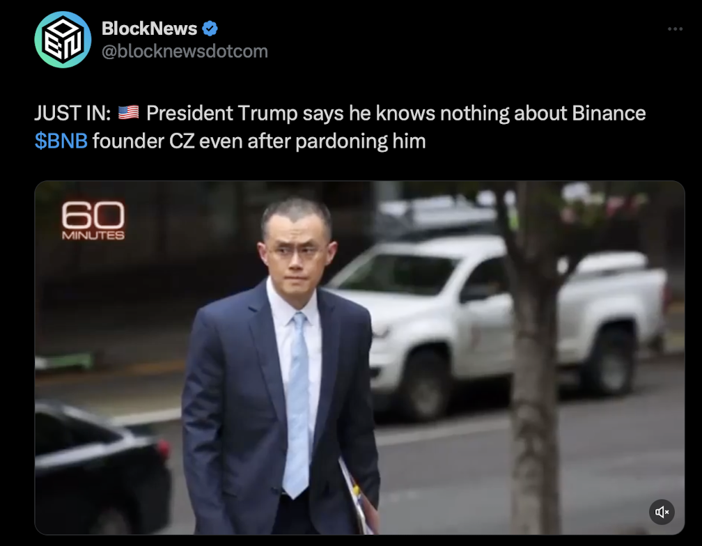 Donald Trump Reveals Reality Behind the CZ Binance Pardon: Claims He Is aware of Nothing? – BlockNews