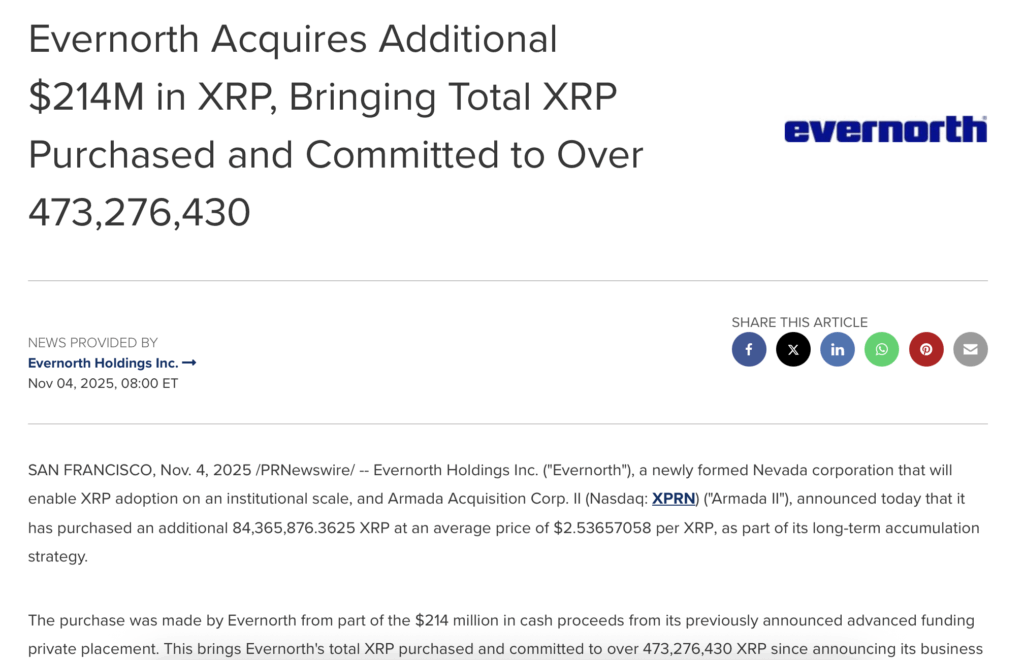 Evernorth Xrp Purchase