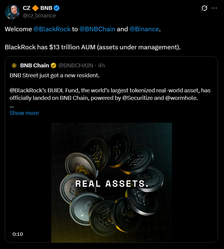 BlackRock’s Tokenized Treasury Fund Now Accepted as Binance Collateral — Right here Is Why This Is a Large Step for Institutional Crypto BlackRock’s Tokenized Treasury Fund Now Accepted as Binance Collateral — Right here Is Why This Is a Large Step for Institutional Crypto
