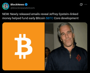 Epstein-Linked Emails Expose Funding Ties to Bitcoin Core Development