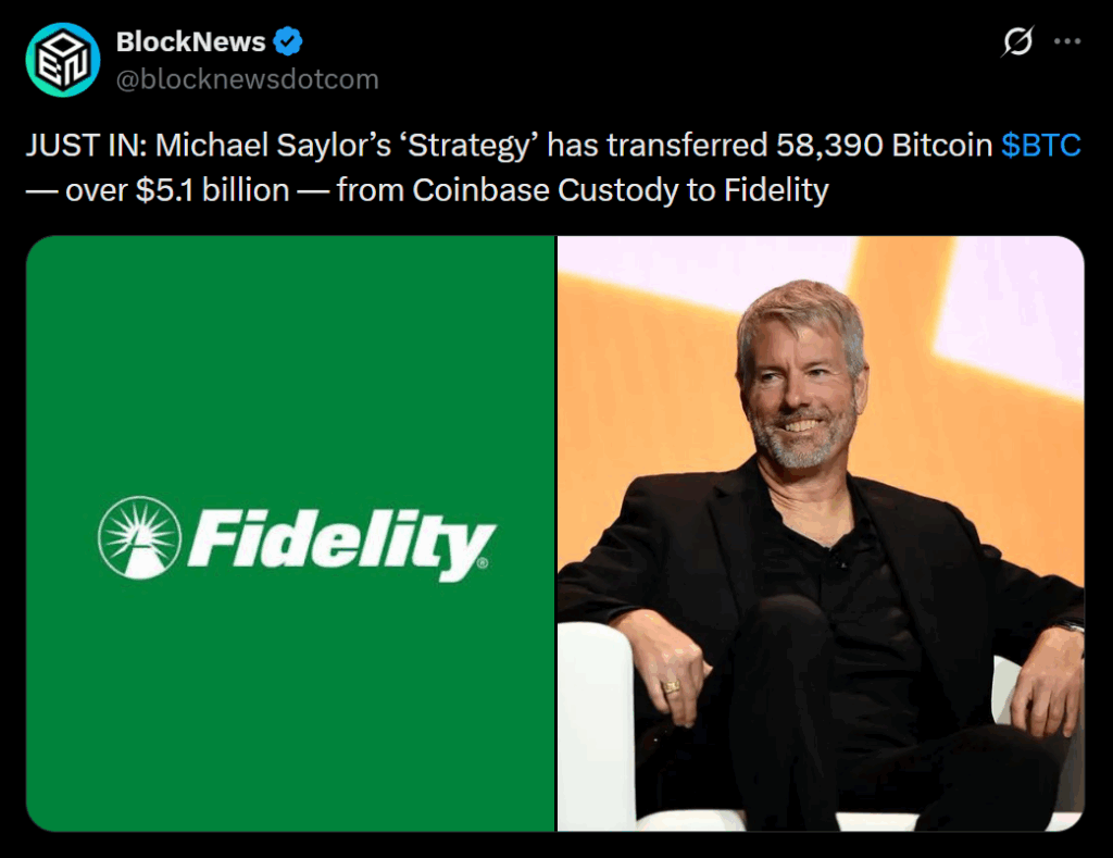 Saylor’s Technique Strikes Over  Billion in Bitcoin From Coinbase to Constancy — Right here Is What’s Actually Going On – BlockNews