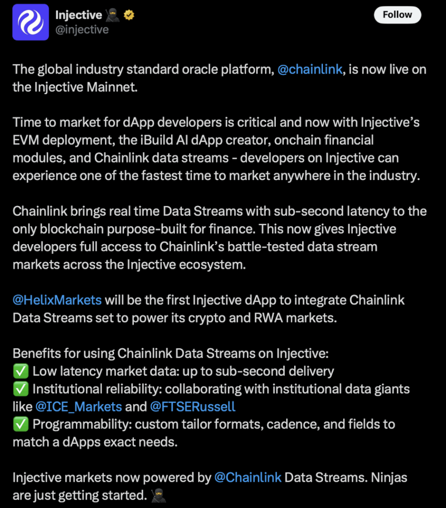 Injective X Chainlink