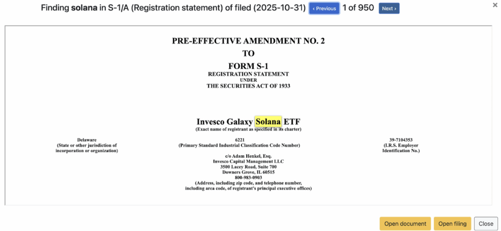 Invesco Galaxy Solana Etf
