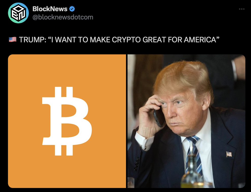 Trump Vows to Support Crypto
