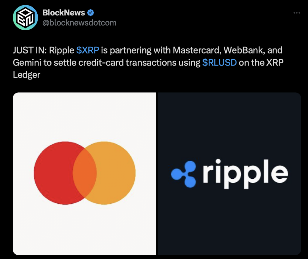 Xrp and Mastercard Partnership