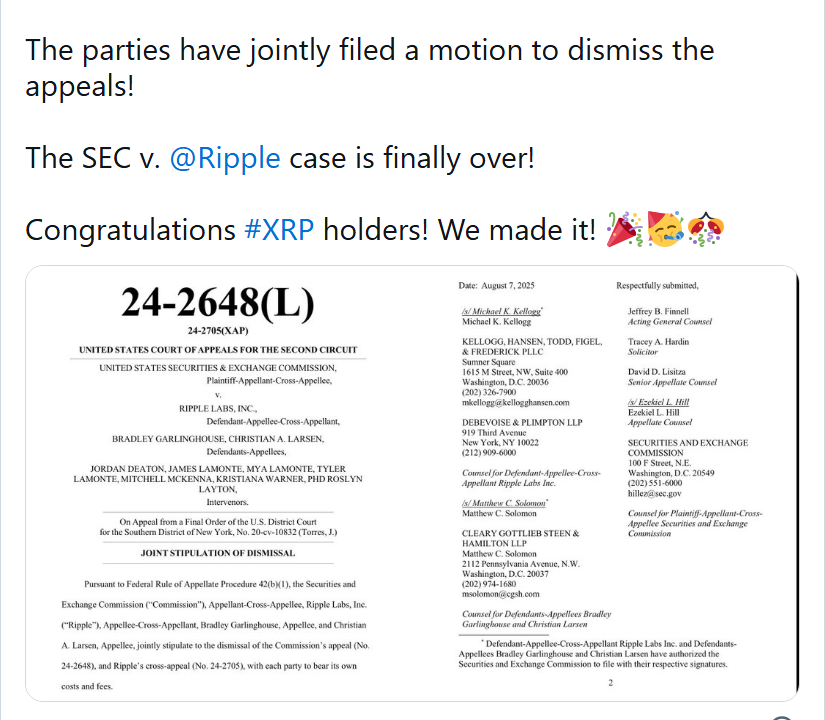Ripple And SEC Lastly Finish XRP Courtroom Struggle — Right here Is What This Means For Crypto’s Subsequent Chapter – BlockNews