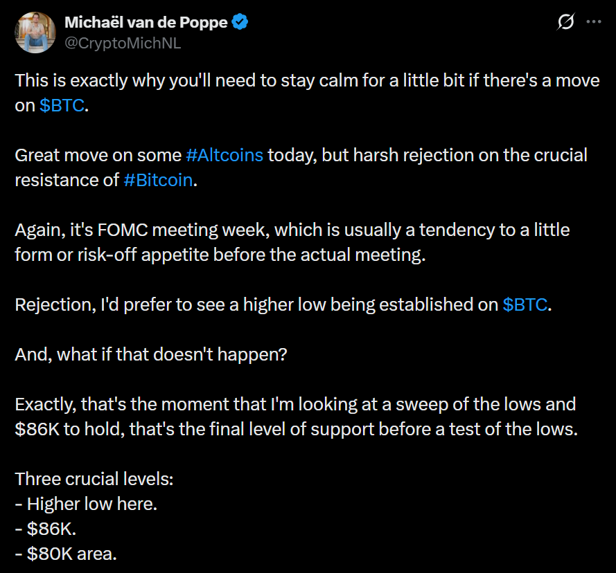 Bitcoin Loses Steam After Tapping $92K as Traders Watch $86K Support – Here Is Why BTC’s Next Move May Be Critical