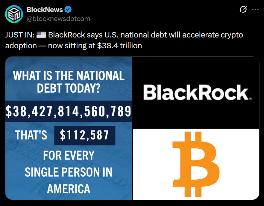 BlackRock Says 2026 Will Push Institutions Into Crypto as Debt Risks Surge – Here Is Why the Shift Is Coming