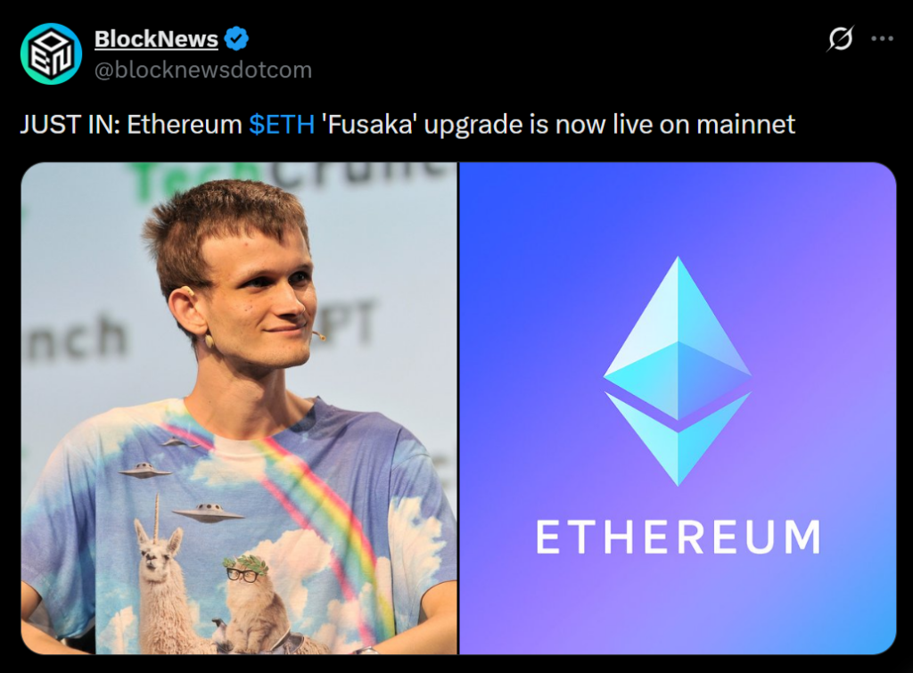 Ethereum Prompts the Fusaka Improve With Easy Finalization – Right here Is How It Transforms Layer-2 Scaling – BlockNews